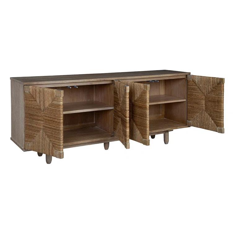Jamestown Medium Brown Woven Wood Buffet Sideboard