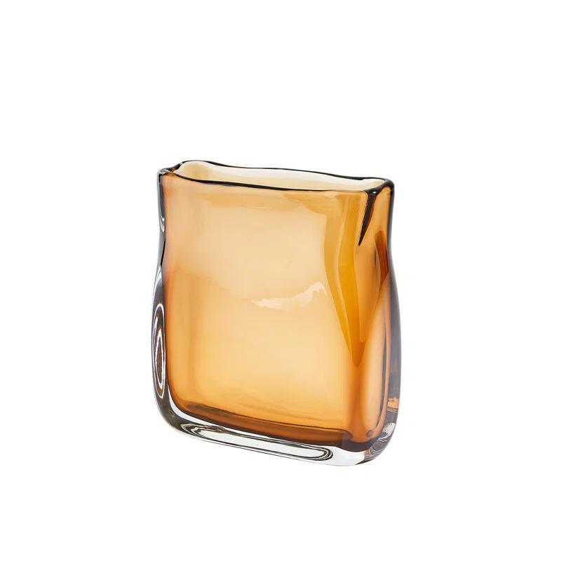 Soft Rectangle Vase-Dark Amber