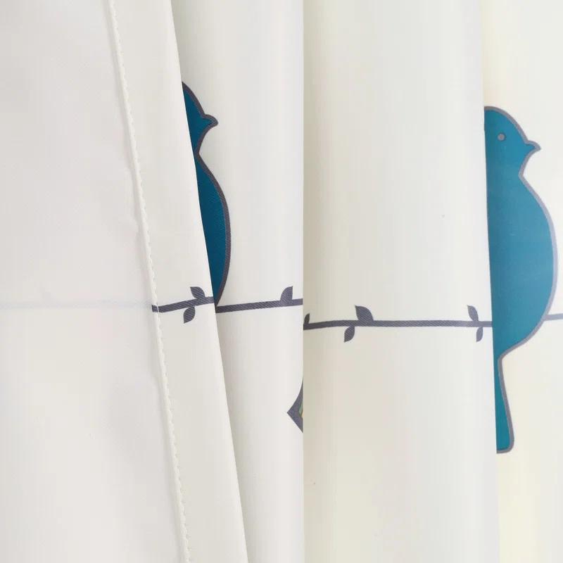 Frifoho Rowley Birds Room Darkening Thermal Rod Pocket Curtain Panels (Set of 2)