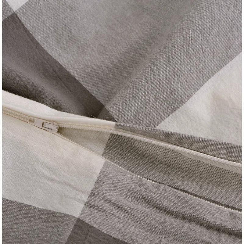 Home Soft Things Gingham Flannel Plaid Duvet Cover Set