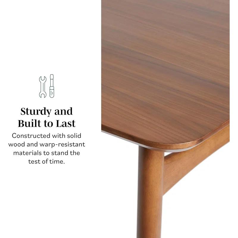 George Oliver Mid-Century 59" Modern Wood Tapered Legs Dining Table,kitchen table,dinning table