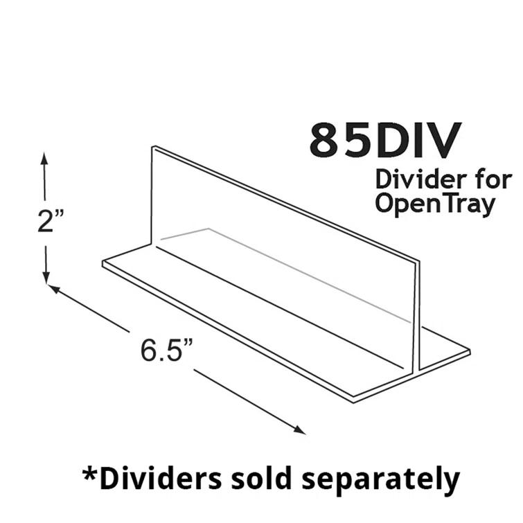 Azar Displays 12" W Open Tray for Pegboard or Slatwall, 2-Pack (Set of 2)