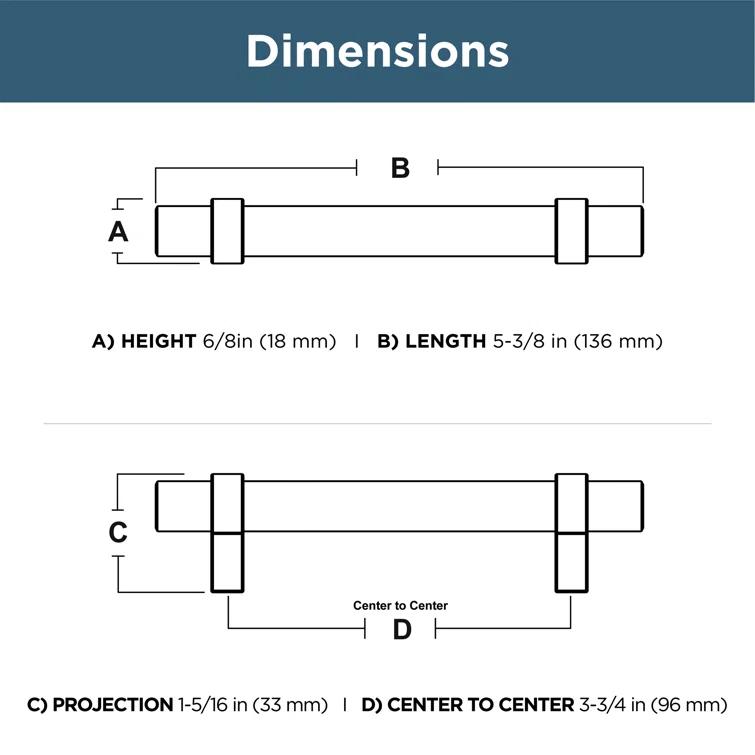 Franklin Brass 5 3/50" Center to Center Handle Pull Multipack (Set of 10)