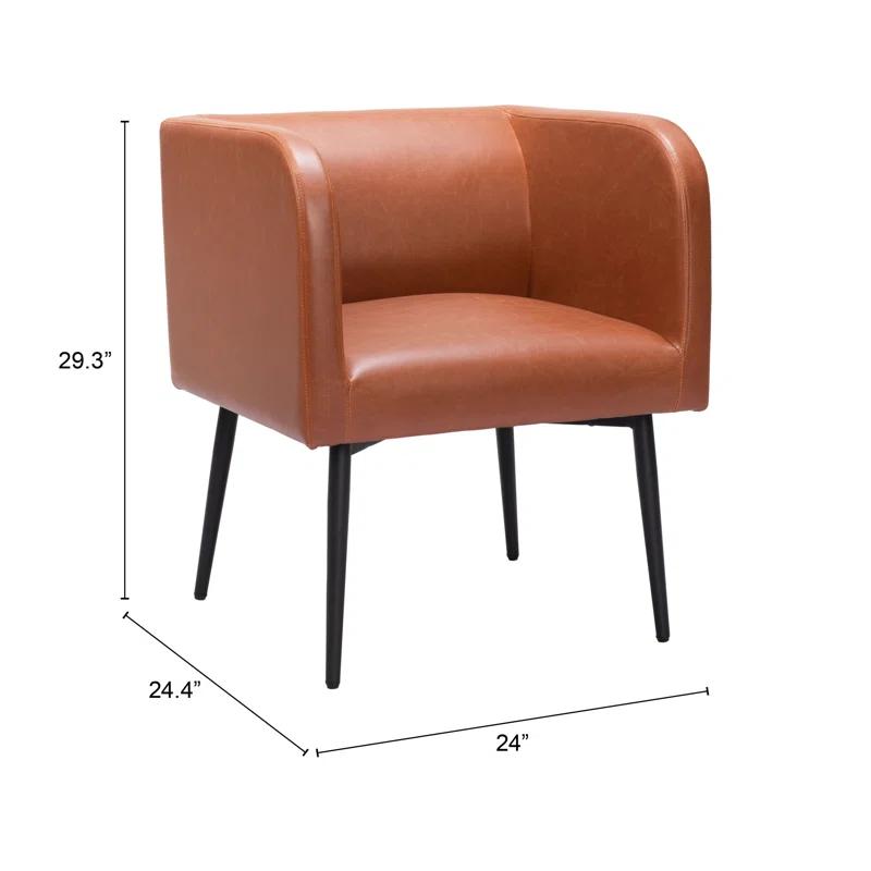 Zuo Hospitality 19.7'' H Faux Leather Upholstered Armchair