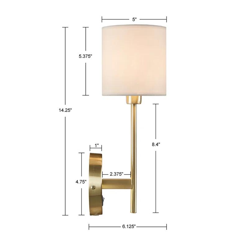 Hampton Hill Conway Metal Wall Sconce with Cylinder Shade (Set of 2)