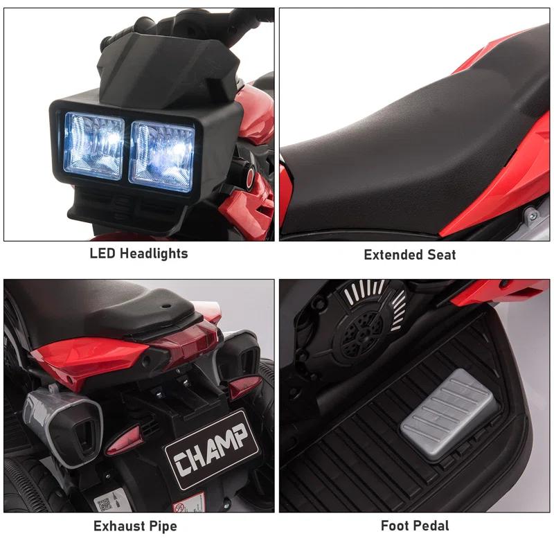 Aosom Aosom 6 Volt 1 Seater Motorcycles Battery Powered Ride On