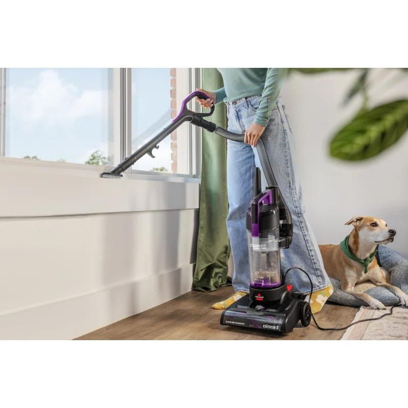 BISSELL 3437 BISSELL CleanView Compact Turbo Upright Vacuum with Quick Release Wand, Full Size Power, Compact Size for Apartments & Dorms, 3437