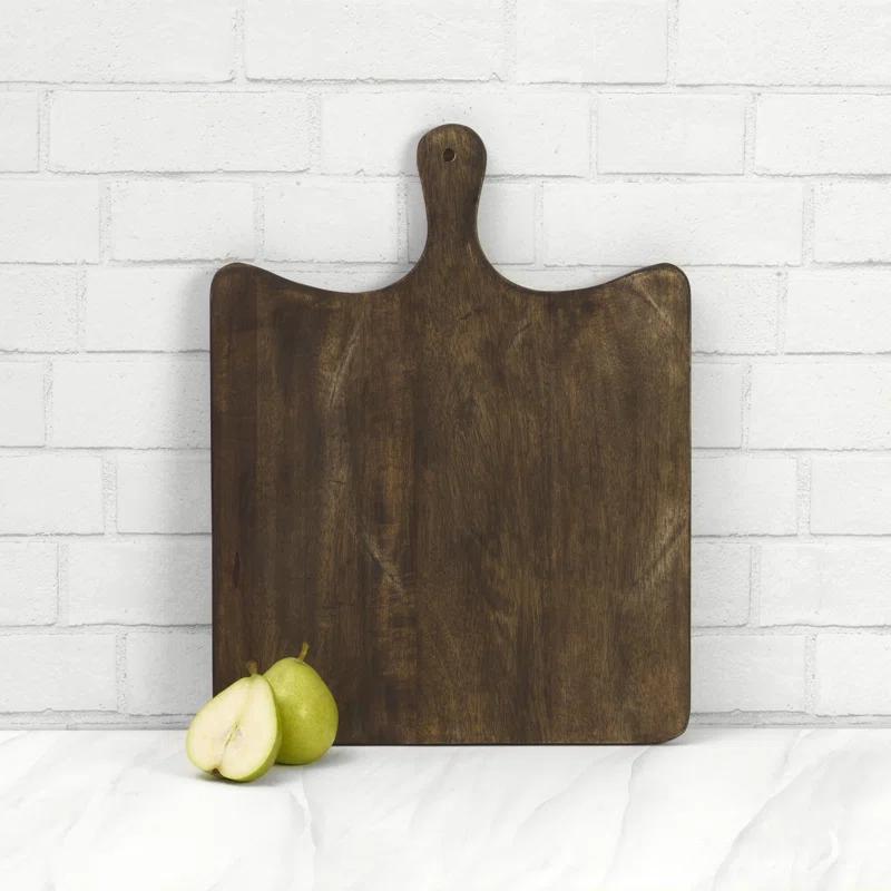 Fitz and Floyd Austin Craft Maryn Mango Wood Paddle Cheese Charcuterie Serving Board, 18-Inch