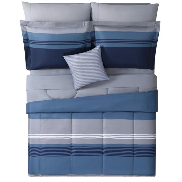 Style 212 Style 212 Carlyle Polyester Channel Striped Comforter Set