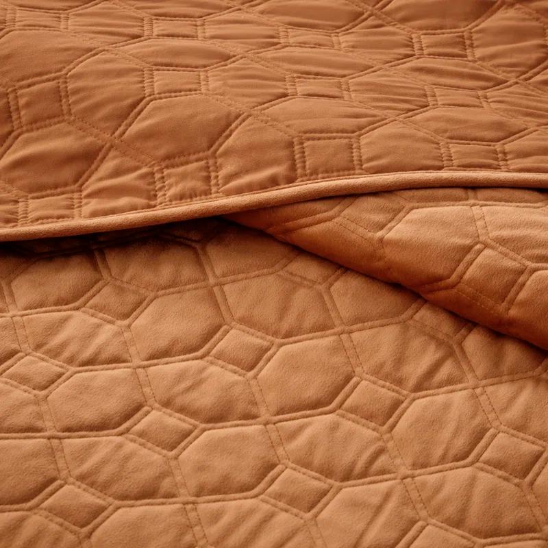 Madison Park Harper 3 Piece Velvet Quilt Set