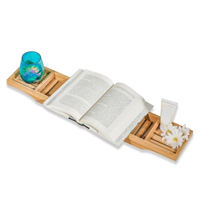Freestanding Bamboo Bath Caddy