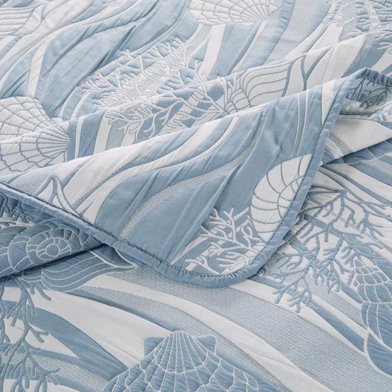 Greenland Home Fashions Coastal Paradise Jacquard Coverlet Set