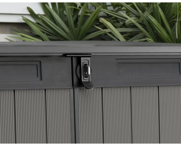 Keter Keter Premier Jumbo 6.2x4.3 ft. Horizontal Durable Resin Outdoor Storage Shed With Floor and Double Doors for Garden Patio Furniture and Tools