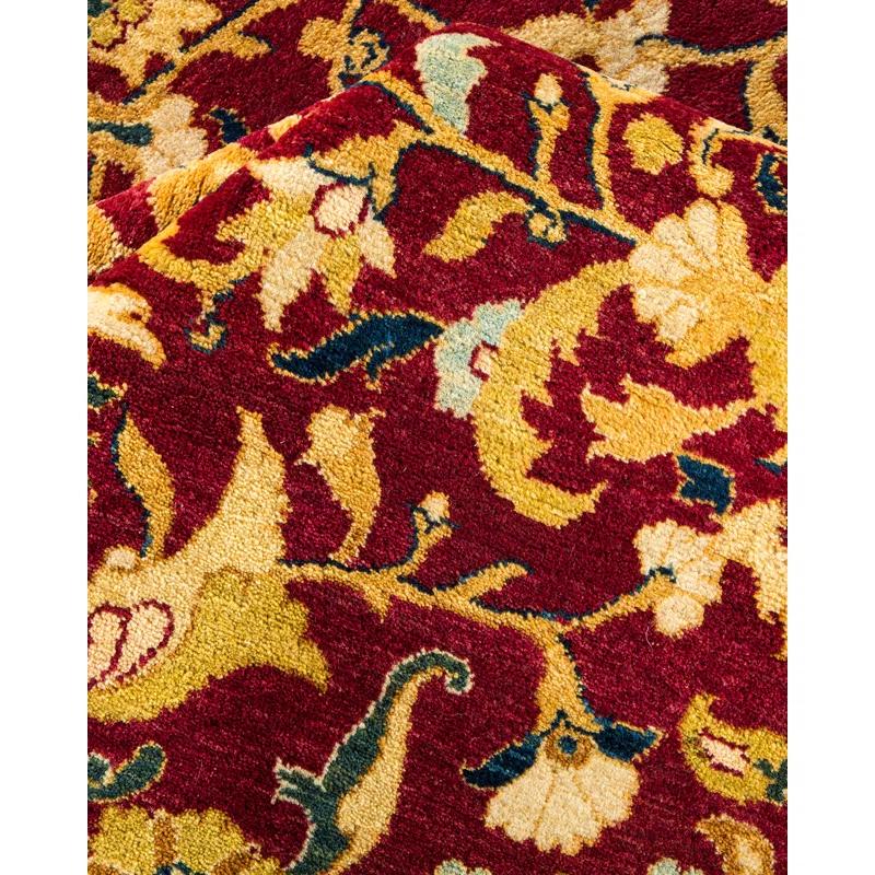 Solo Rugs Classic One-of-a-Kind Traditional Hand-Knotted Burgundy Area Rug 6' x 8'8" & Reviews | Perigold