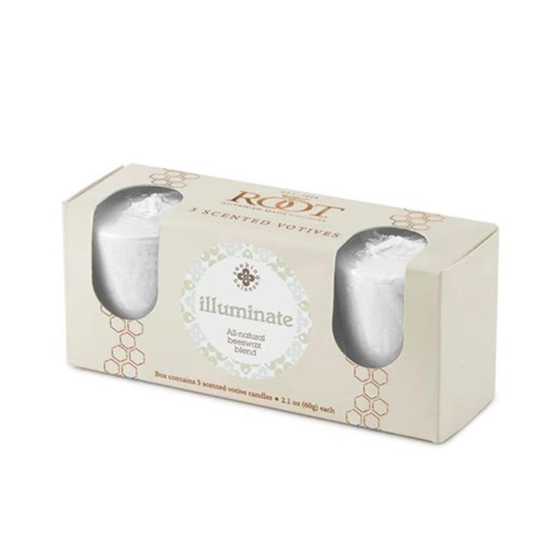 Root Candles Seeking Balance Aromatherapy Illuminate Votive Candle (Set of 3)