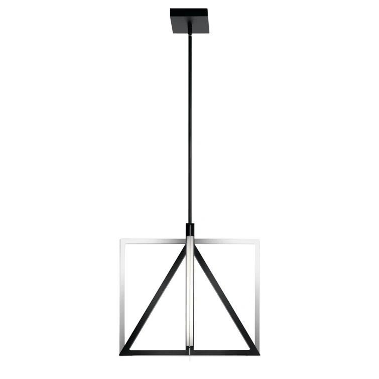 Elan - 84082 - LED Pendant - Axis - Matte Black/Chrome-1pack