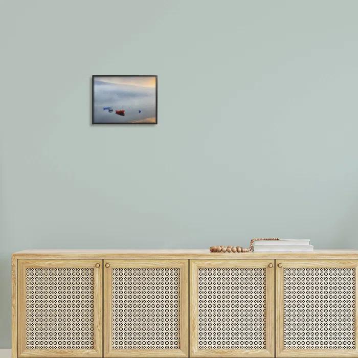 Stupell Industries " Misty Lake Canoes Fog Scene " by Kim Curinga