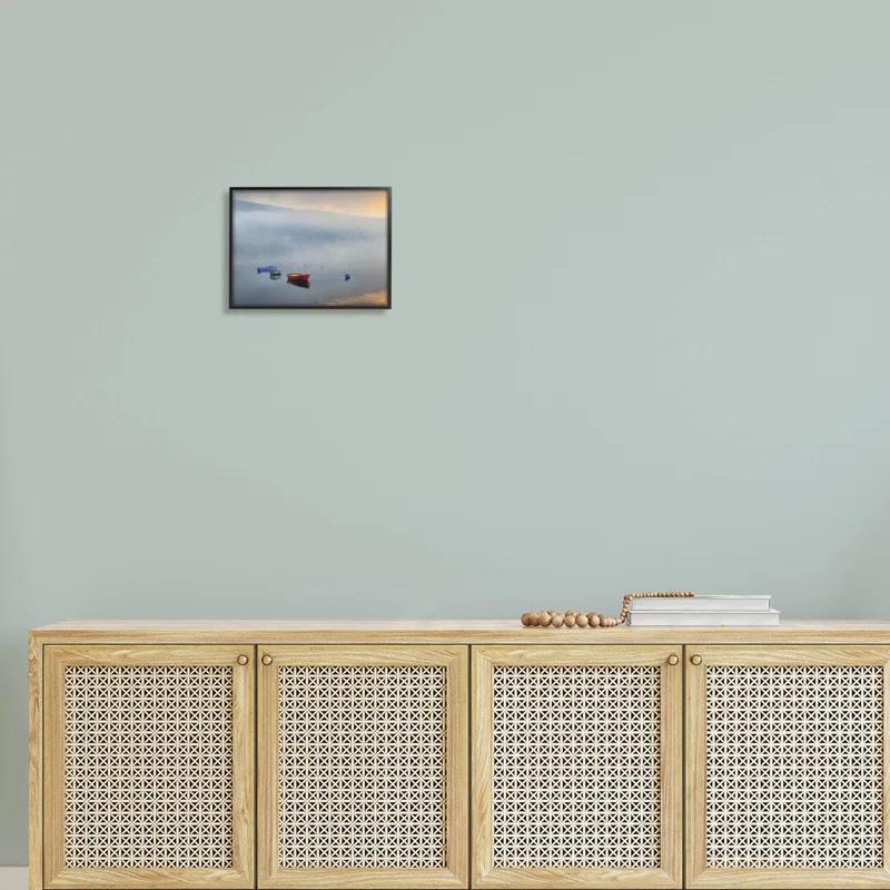 Stupell Industries " Misty Lake Canoes Fog Scene " by Kim Curinga