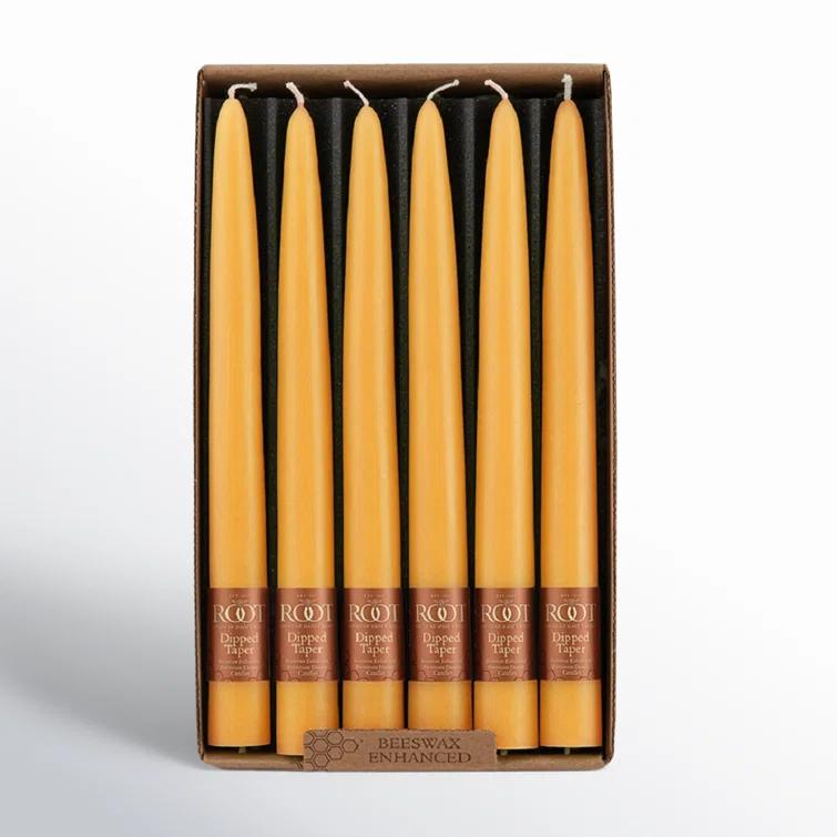 12 Piece Unscented Taper Candle Set
