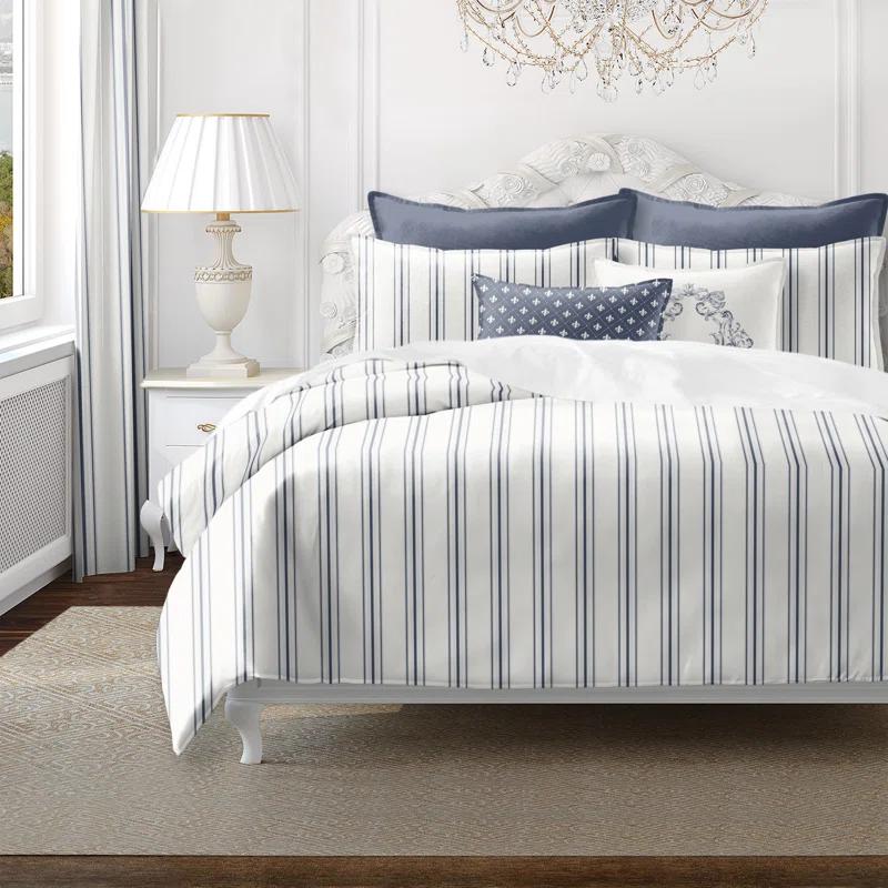 August Stripe Reversible Cotton Comforter Set