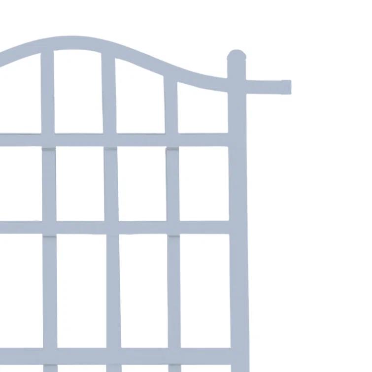 Dura-Trel Inc Dura-Trel Melrose 35 x 75 Inch Vinyl Outdoor Garden Patio Plant Trellis, White