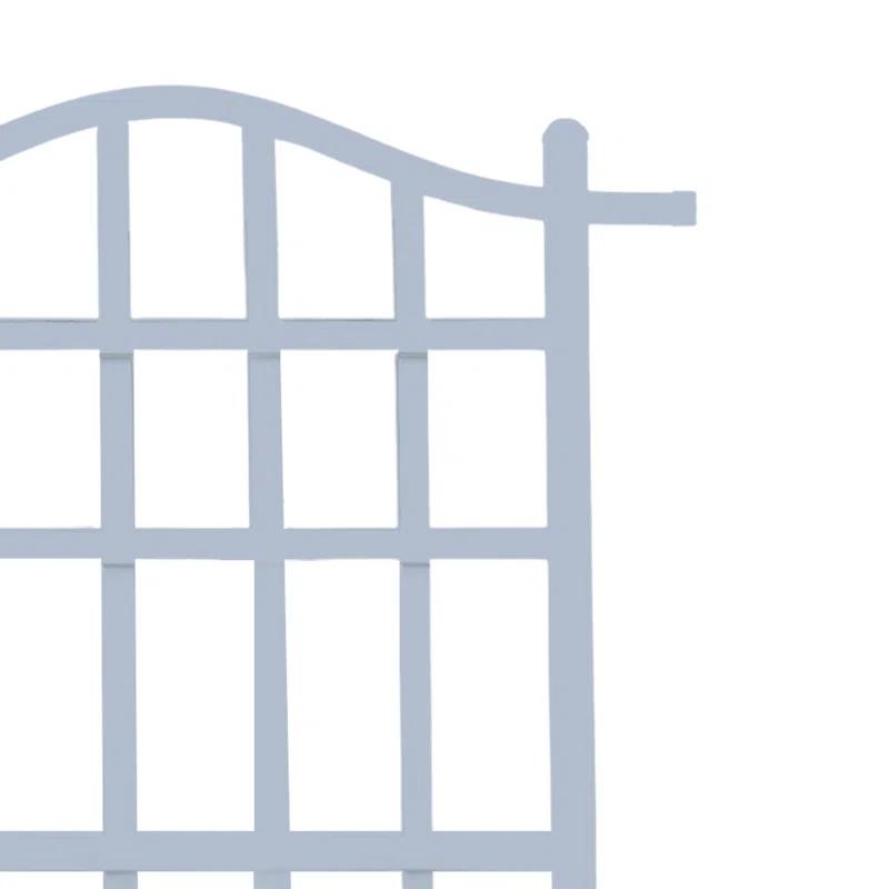 Dura-Trel Inc Dura-Trel Melrose 35 x 75 Inch Vinyl Outdoor Garden Patio Plant Trellis, White