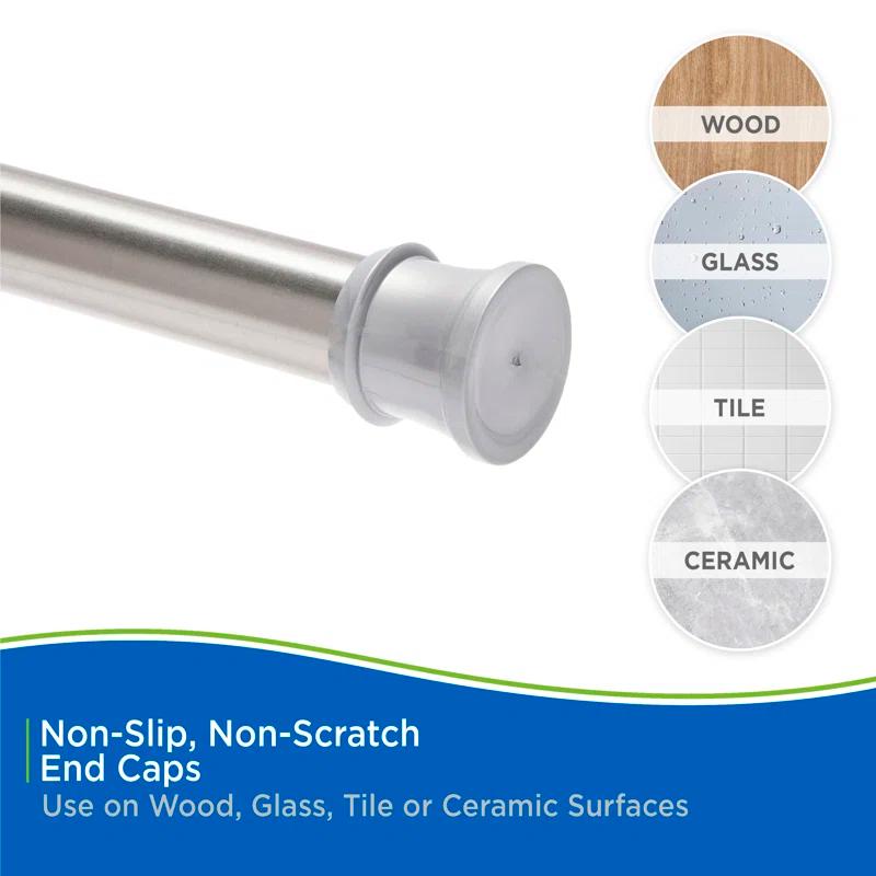 Kenney Twist & Fit Kenney Twist & Fit No Tools Tension Shower Curtain Rod, 42-72"