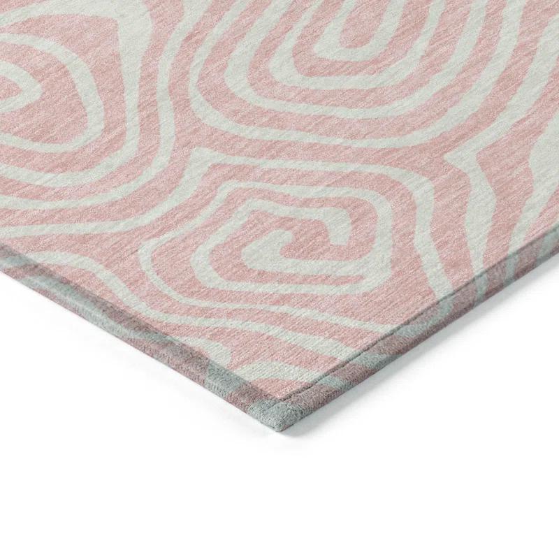 Machine Washable Indoor/Outdoor Chayden ACN1020 Pink 8' x 10' Rug