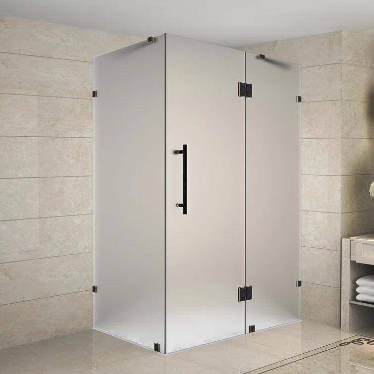 Aston Avalux 37" x 72" Rectangle Hinged Shower Enclosure SEN987F-CH-3734-10