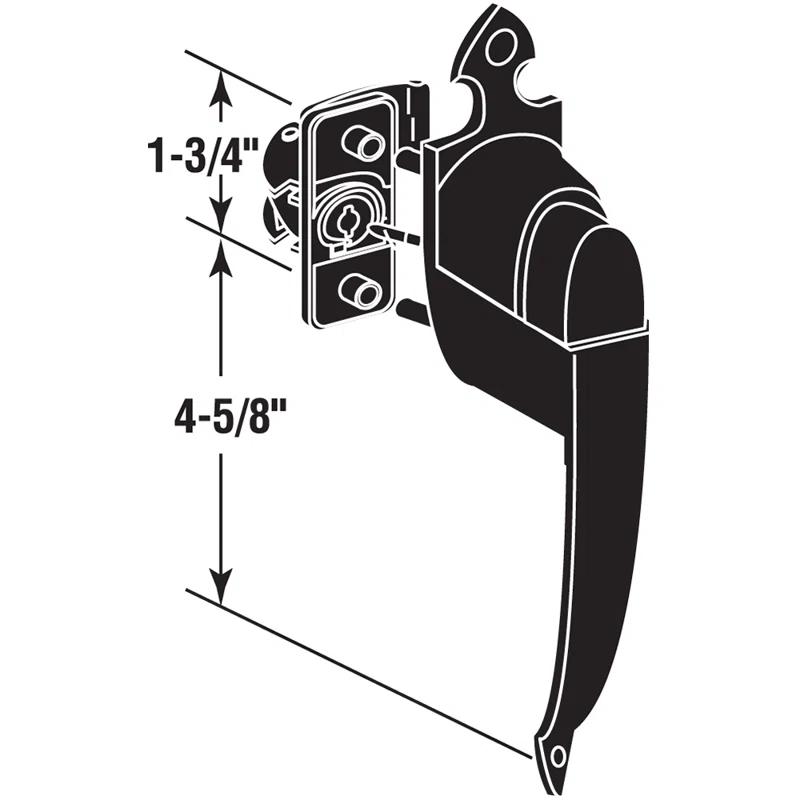Prime-Line Colonial Push Button Screen or Storm Door Latch, Black (Single Pack)