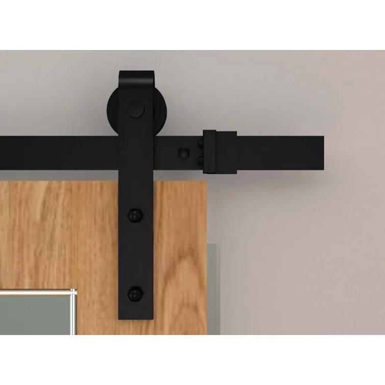 ORCA HARDWARE Flat Track Standard Single Barn Door Hardware Kit