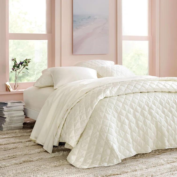 Pine Cone Hill Quilted Silken Solid Coverlet