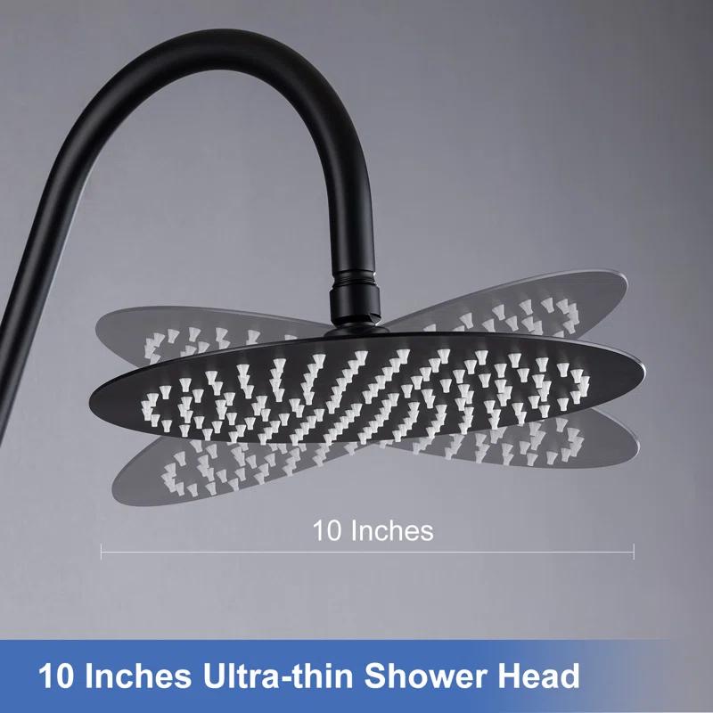 Rainlex Rainlex Rain Shower System Multi-function Hand Shower with  Slide Bar RX2001H