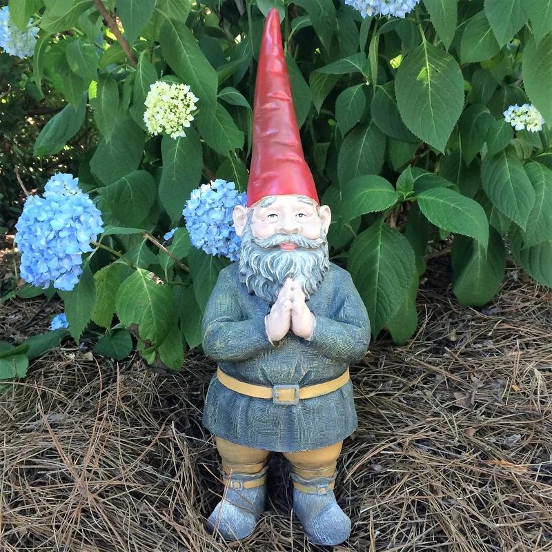 HomeStyles Old World Gnomes Mordecai Praying Hands Gnome Garden Statue