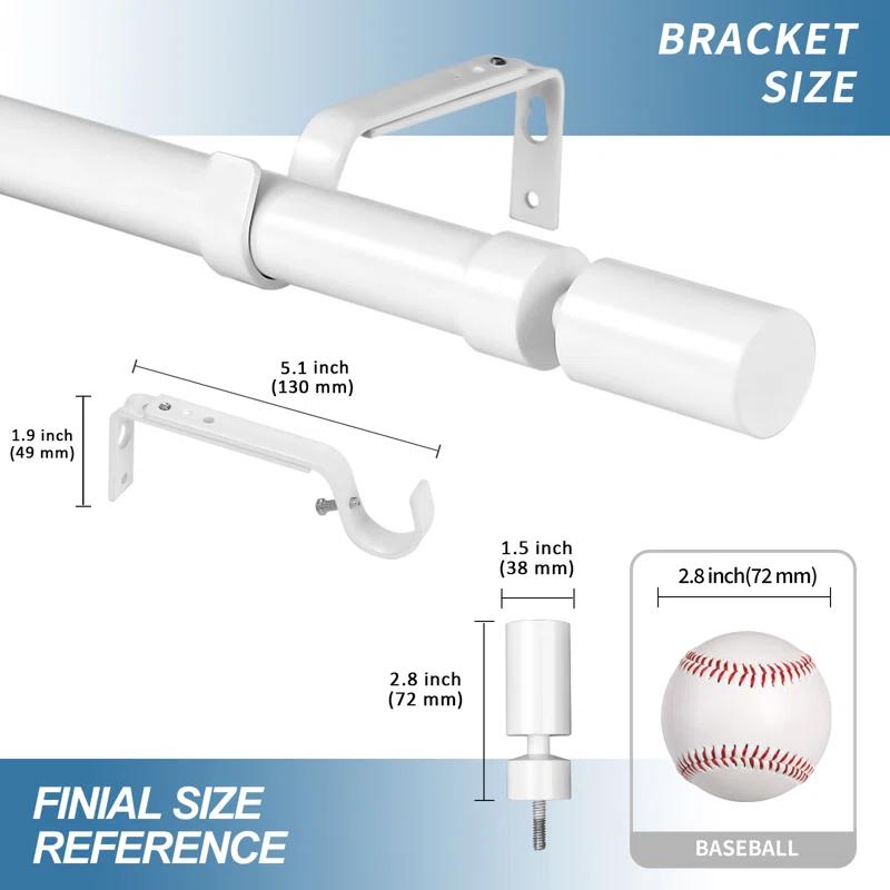 Wade Logan® Airius Adjustable Single Curtain Rod