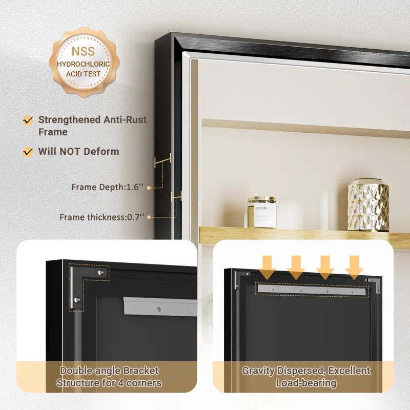 Decorative Wall Mirror Beveled Design, Bathroom Vanity Mirror Accent Mirror Finish