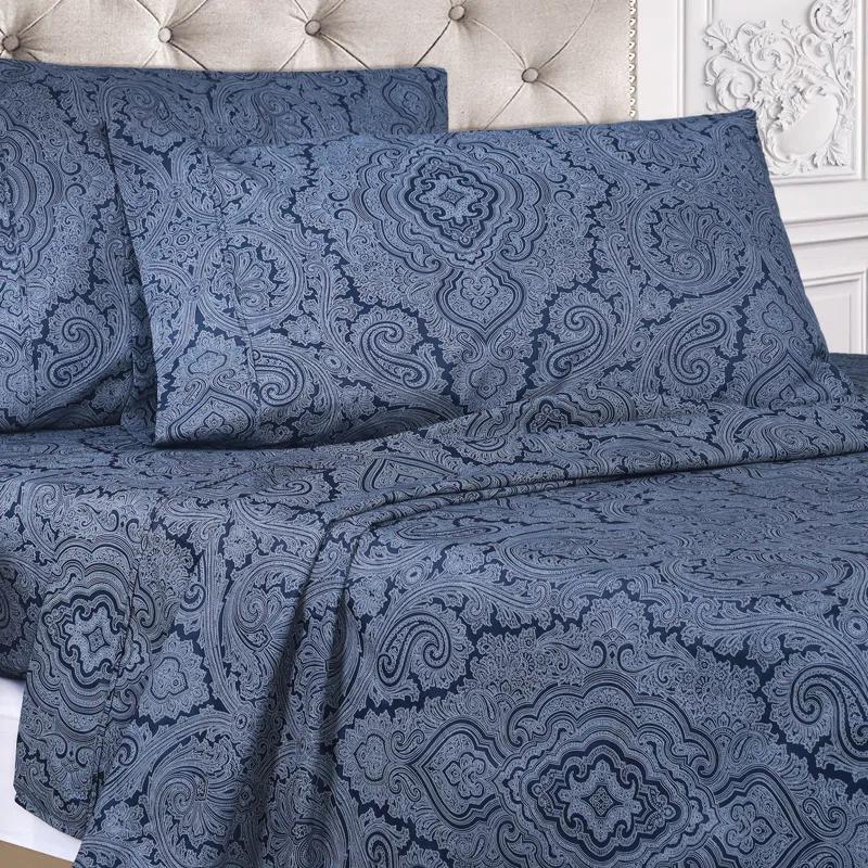 Superior Classic Paisley 600 Thread Count Cotton Blend Sateen Sheet Set