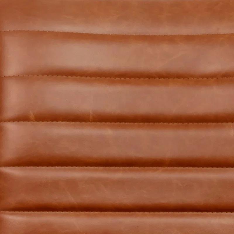 Flash Furniture Merchiston Low-Back Modern Ribbed Upholstered Vinyl Swivel Desk Chair by Flash Furniture