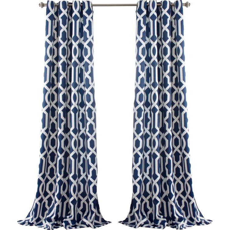 Lush Decor Trellis Polyester Room Darkening Curtain Pair (Set of 2)