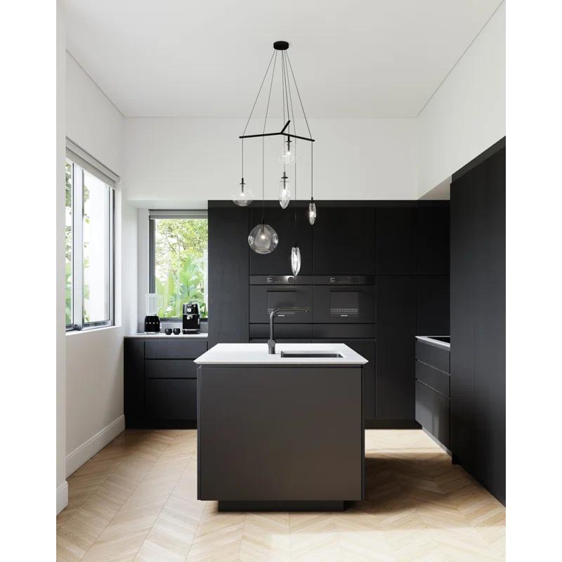 Cantina 6 - Light Satin Black Cluster Pendant