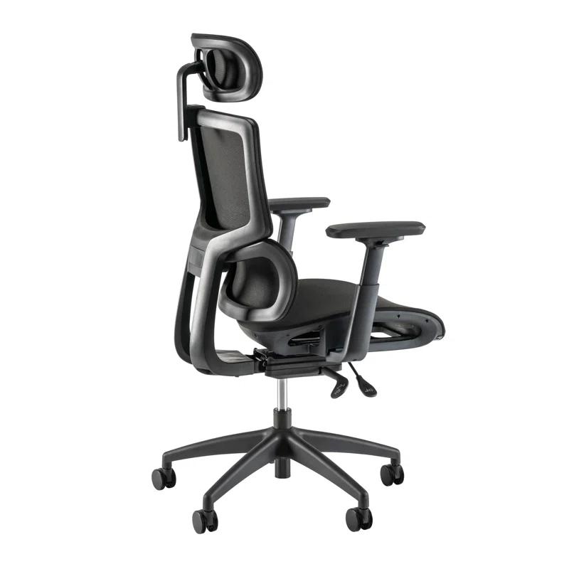Bush Business Furniture Bush Business Furniture High Back Ergonomic Office Chair With Lumbar Support In Black Fabric, Adjustable Seating For Home And Professional Workspace