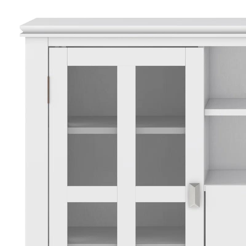 Simpli Home Artisan 53"W Solid Wood Contemporary Tall TV Stand for TVs up to 60" with Adjustable Shelves