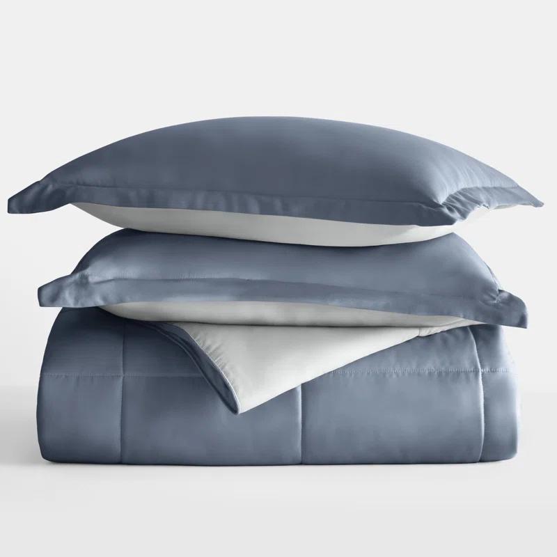 Reversible Down-Alternative Comforter Bedding Set