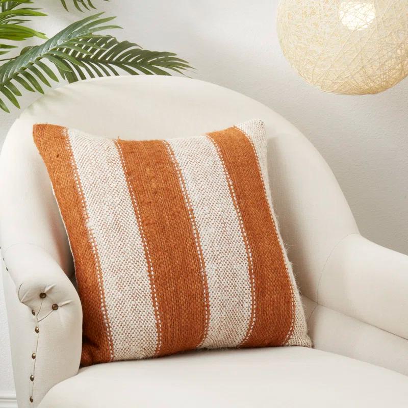 Raphaela Collection Striped Cotton Blend Throw Pillow