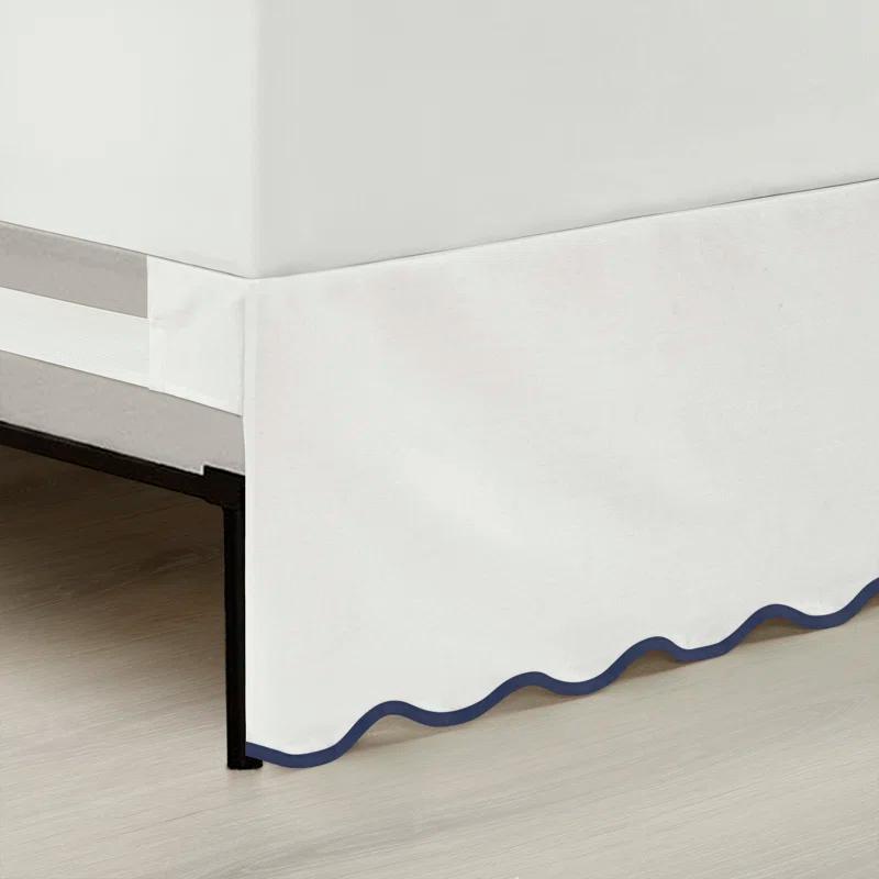 Lush Decor Coastal Chic Scallop Wrap Around Bed Skirt