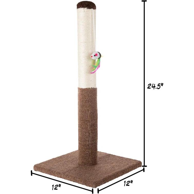 Petmaker Petmaker Cat Scratch Post with Hanging Toy