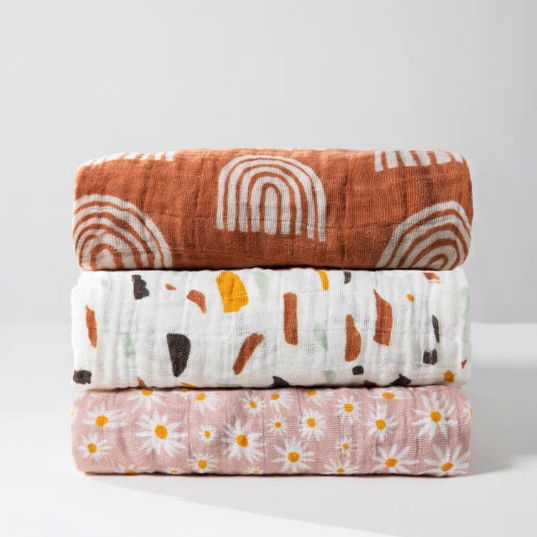 Rainbow Muslin Crib Sheet