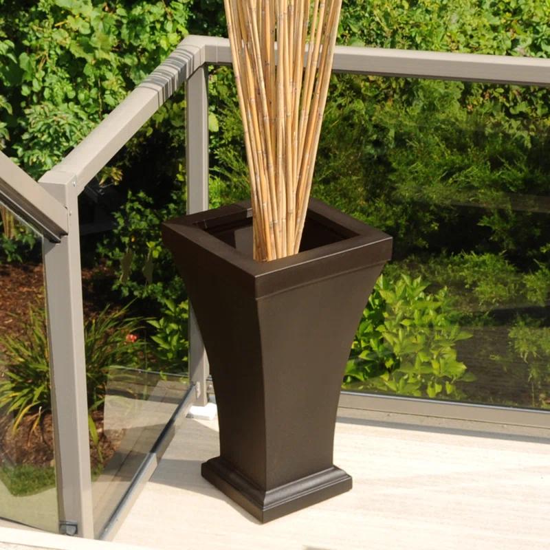 Mayne Inc. Bordeaux 28" Tall Resin Planter with Water Reservoir