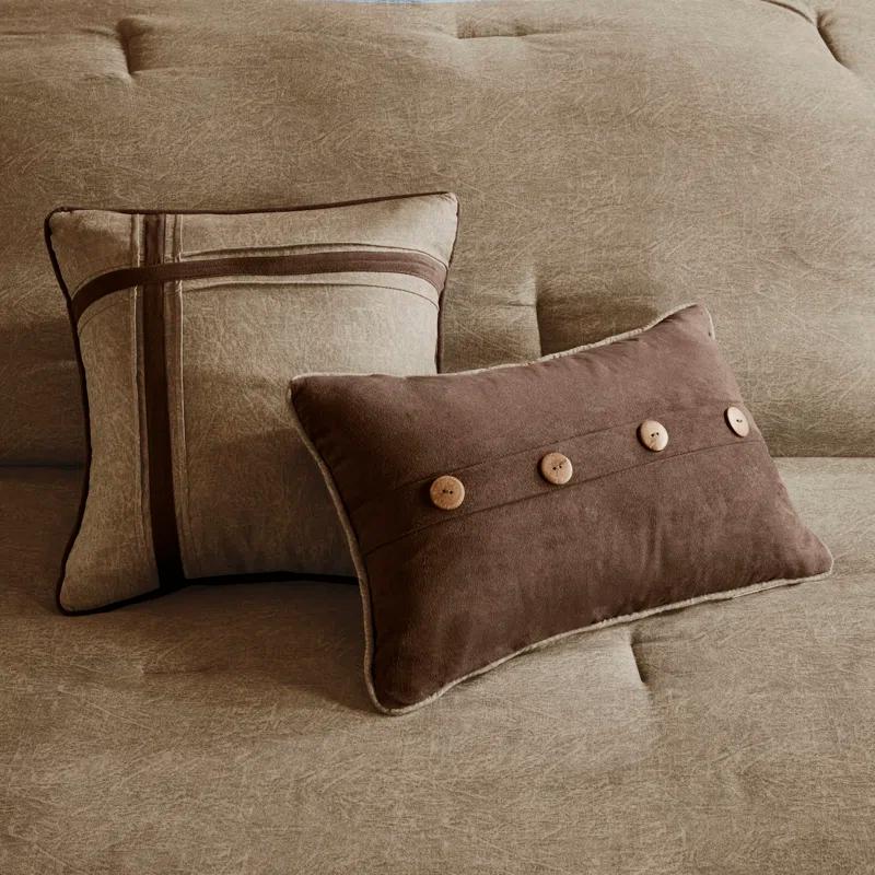 Madison Park Boone 7 Piece Faux Suede Comforter Set