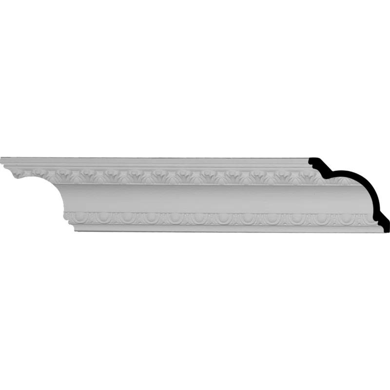 Ekena Millwork 3"H x 2 3/4"P x 4 1/8"F x 94 1/2"L, (1 3/8" Repeat), Egg and Dart Crown Moulding